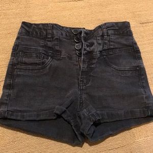 Vintage looking black high waisted shorts